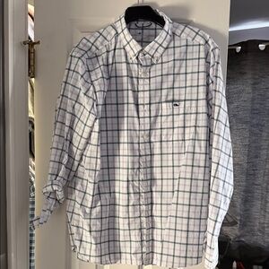 Vineyard Vines White and Blue Plaid Shirt
